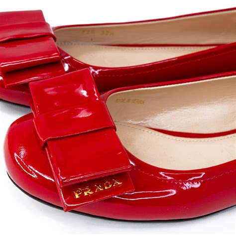 prada red patent flats|Prada pumps and ballerinas.